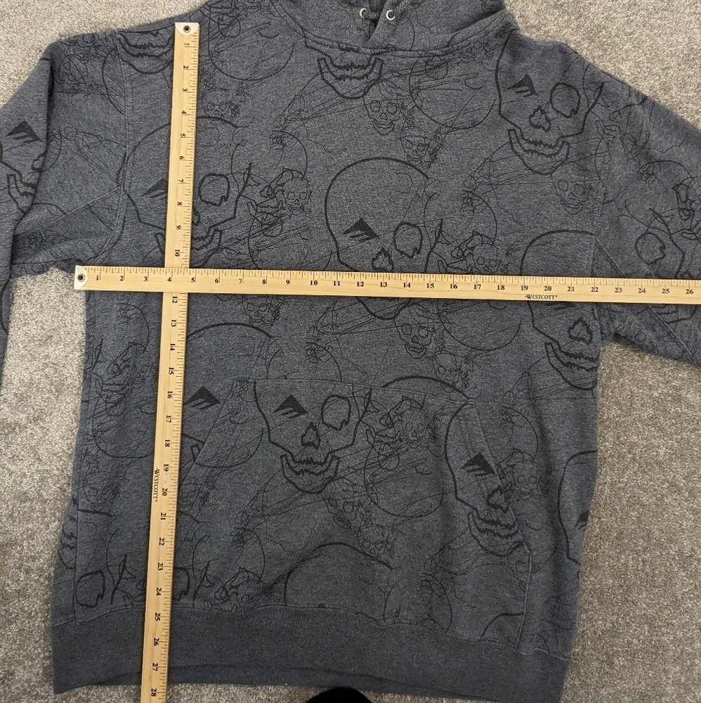 Emerica Men's Skull Print Cowl Neck Sweater - approximate size L - Picture 4 of 5
